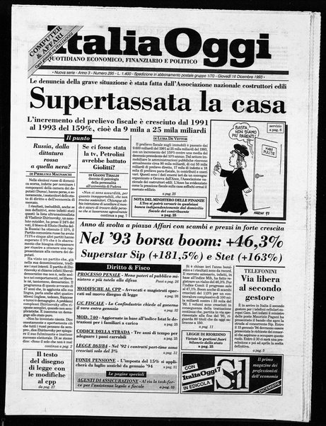 Italia oggi : quotidiano di economia finanza e politica